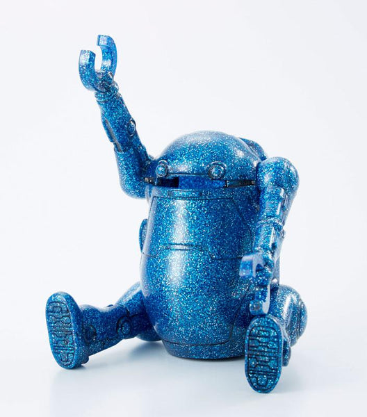 Mechatro WeGo Sofubi Robot Bank Sofvi Soft Vinyl Blue Glitter Lame Designer Toy Figure