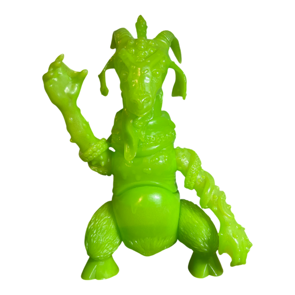 Metacrypt Shub Zeroth Sofubi Baphomet Figure Sofvi Kaiju Unpainted Slime Green Soft Vinyl