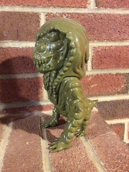 Michael Skattum Draculazer Serpentoid Sofubi Unpainted Army Green Soft Vinyl Blank Designer Toy Figure