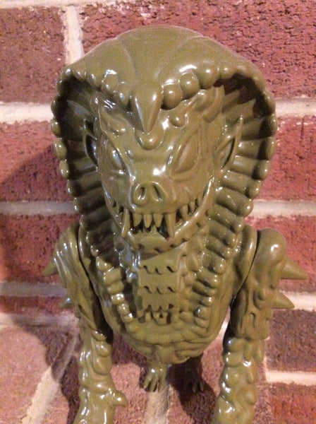 Michael Skattum Draculazer Serpentoid Sofubi Unpainted Army Green Soft Vinyl Blank Designer Toy Figure