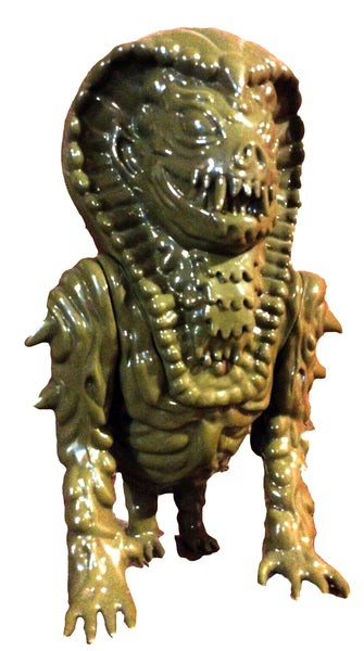 Michael Skattum Draculazer Serpentoid Sofubi Unpainted Army Green Soft Vinyl Blank Designer Toy Figure