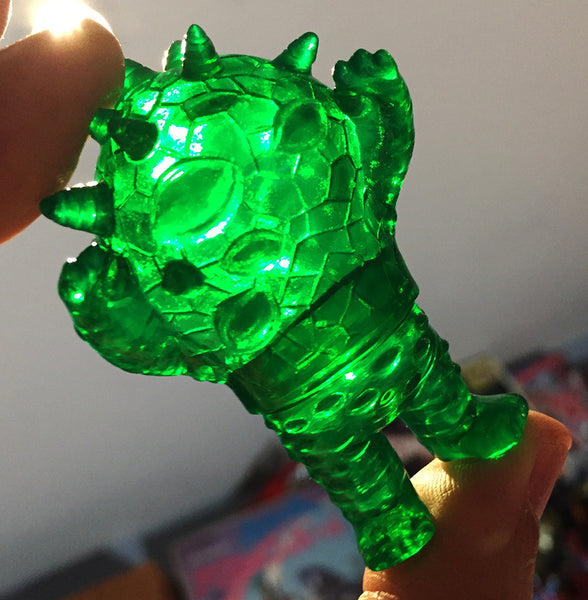 Max Toy Co. Micro Kaiju Eyezon Green Clear Sofubi Monster Unpainted Sofvi Soft Vinyl Designer Toy
