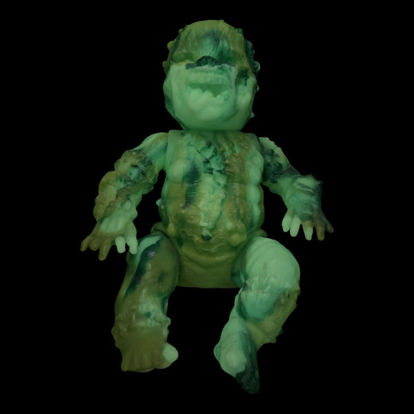 Miscreation Toys GID Sofubi Gurgle Autopsy Zombie Staple Baby Horror Marbled Green Soft Vinyl Figure