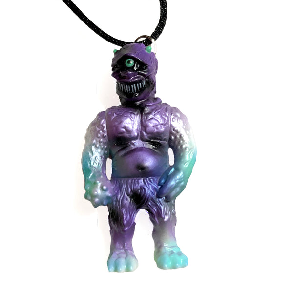 MVH Ollie VAG Vinyl Artist Gacha Necklace Custom Sofubi Pendant (Purple/Turquoise)