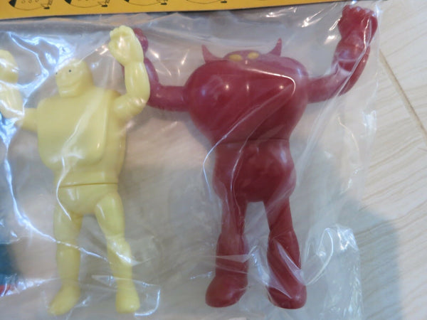 Pilot Ace Tetsujin 28 Retro Gigantor, Iron Man, Bacchus / Fire III Monster B Set Retro Mini Sofubi Soft Vinyl Action Figure
