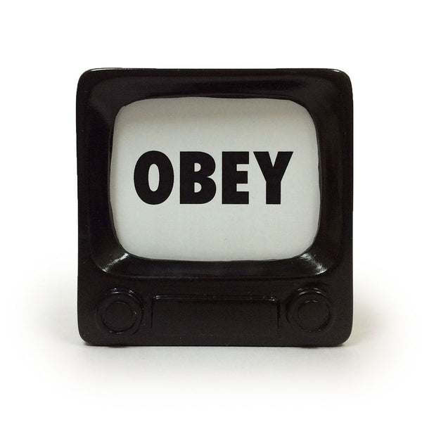 OBEY TV Sofubi Unpainted Black Brainwash TV by Awesome Toy