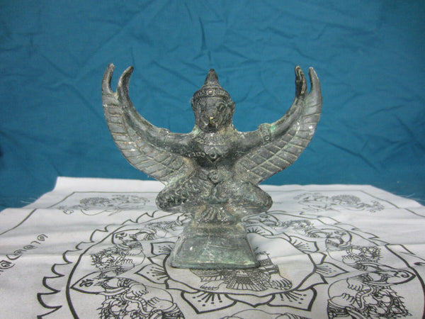 Old Bronze Garuda Statue from Angkor Wat Cambodia 4.5in