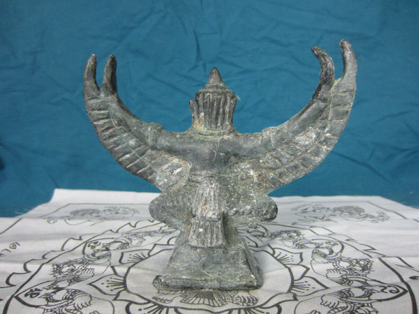 Old Bronze Garuda Statue from Angkor Wat Cambodia 4.5in