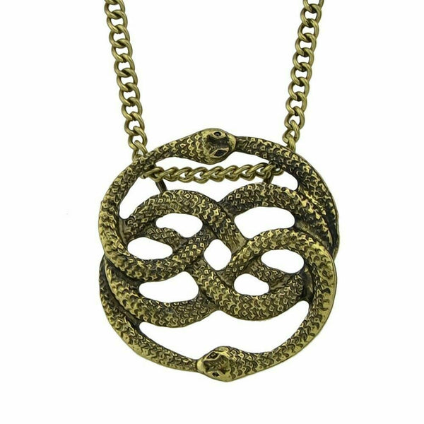 Neverending Story Necklace Auryn Symbol Ouroboros Pendant Oroborous Infinity Snakes