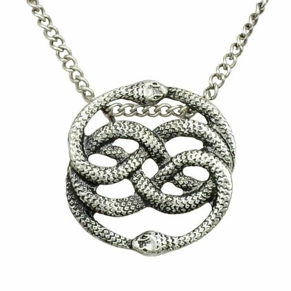 Neverending Story Necklace Auryn Symbol Ouroboros Pendant Oroborous Infinity Snakes