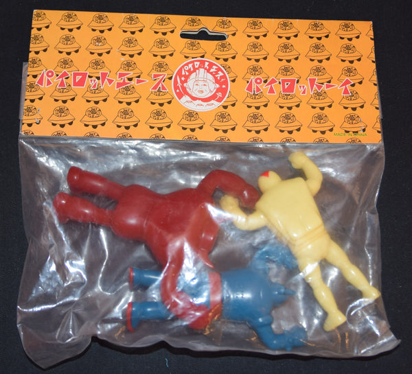 Pilot Ace Tetsujin 28 Retro Gigantor, Iron Man, Bacchus / Fire III Monster B Set Retro Mini Sofubi Soft Vinyl Action Figure