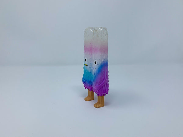 Popsicle Mon Sofubi Designer Toy Figure Clear White Blue Purple Colorway Version