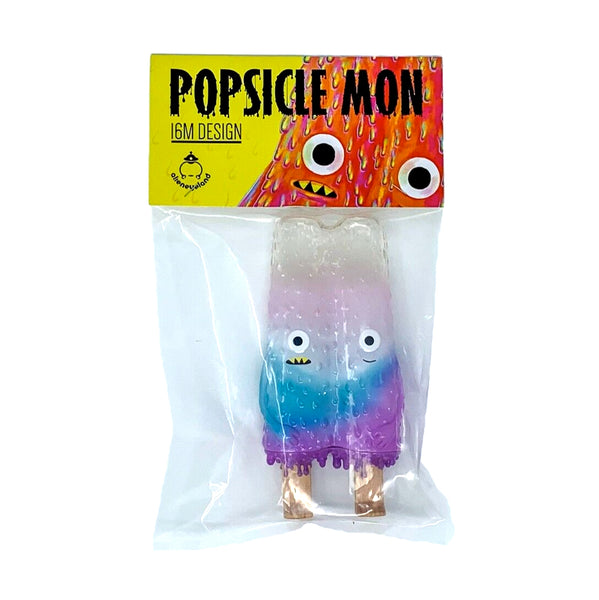 Popsicle Mon Sofubi Designer Toy Figure Clear White Blue Purple Colorway Version