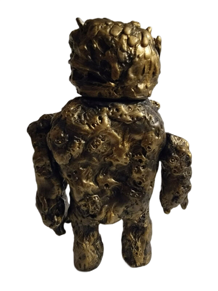 Frank Mysterio Primitivo Custom Horror Monster Sofubi Soft Vinyl Gold Painted Figure