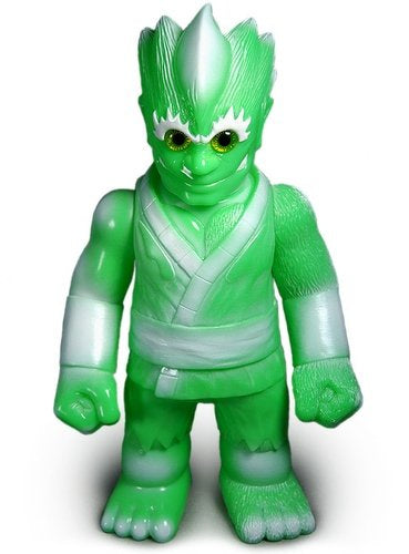 RealxHead ShintoSan Secret WHF Sofubi White Spray on Green Soft Vinyl Figure Designer Toy