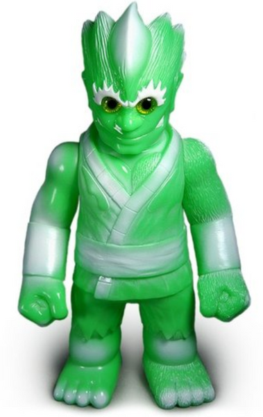 RealxHead ShintoSan Secret WHF Sofubi White Spray on Green Soft Vinyl Figure Designer Toy