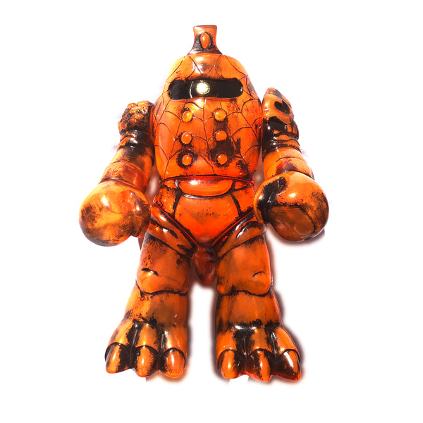 RealxHead Bigaroid Mecha Kaiju Sofubi Super7 Transparent Orange Black Painted Soft Vinyl Figure