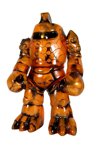 RealxHead Bigaroid Mecha Kaiju Sofubi Super7 Transparent Orange Black Painted Soft Vinyl Figure