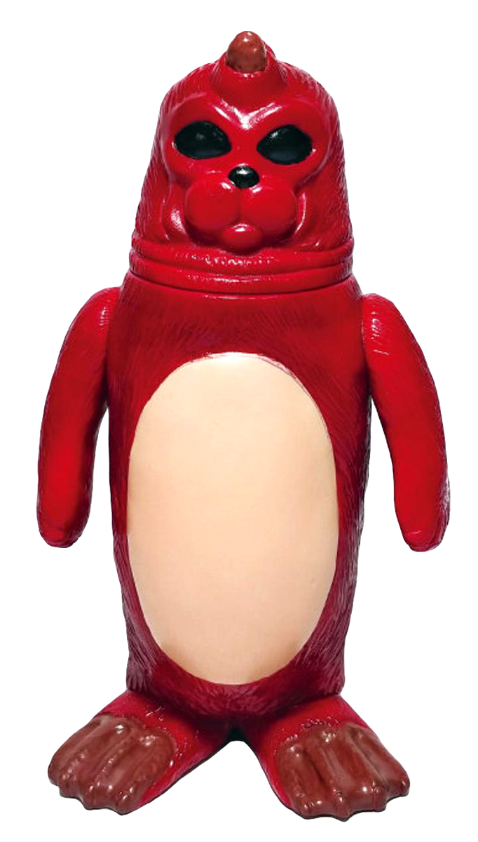 Sealmon Sofubi Red Edition Soft Vinyl Designer Art Toy by Montoz