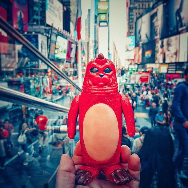 Sealmon Sofubi Red Edition Soft Vinyl Designer Art Toy by Montoz Studio Korea