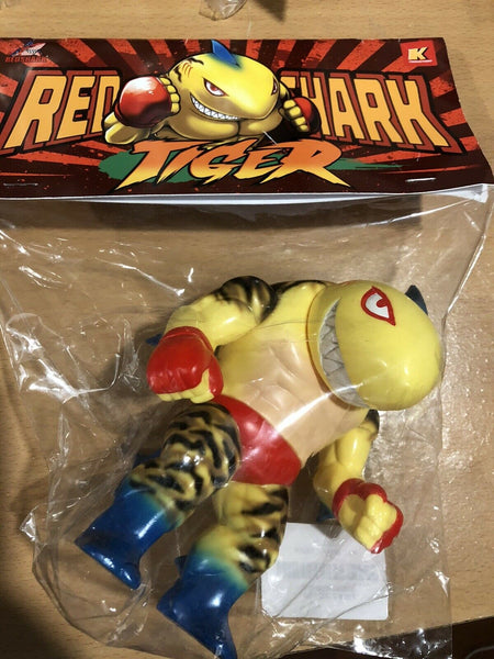 Red Shark Tiger Wrestler Fighter Sofubi Soft Vinyl Japan Toy Sofvi Figure