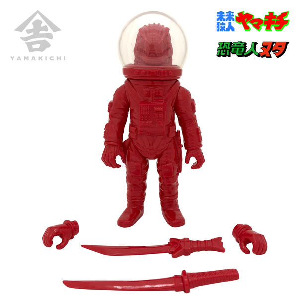 Yamayoshiya Original Yamakichi Future Ape Dinosaur Human Nuta Sofubi Sword Red Blank Unpainted Designer Toy Figure