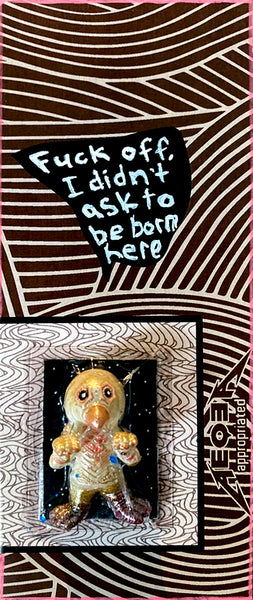 AEQEA Self Awareness Terms of Service Entrance Bootleg Resin Kaiju Custom Carded Toy Art