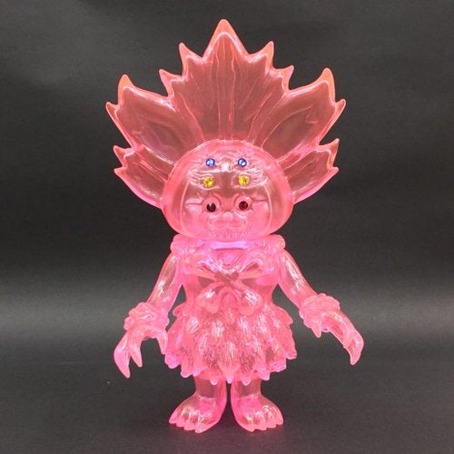 SIO Maharaja Neon Pink Clear Sofubi Motoaki Honda x Angel Abby Blank Unpainted Vinyl Designer Toy Figure