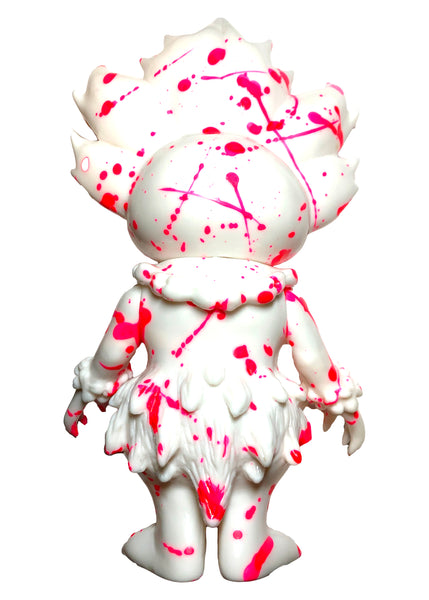 SIO Maharaja Sofubi One-Off Custom Kaiju White Soft Vinyl Figure w/ Pink Marble Splatter Paint