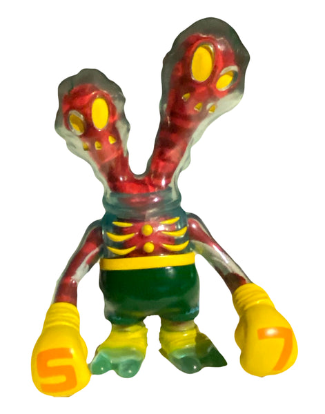 Secret Base Ghostfighter Sofubi Inner Demons Clear Blue +Red Plush Insert Guts SDCC '07