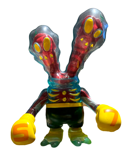 Secret Base Ghostfighter Sofubi Inner Demons Clear Blue +Red Plush Insert Guts SDCC '07