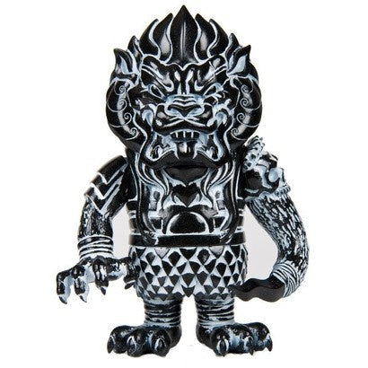Super7 Mongolion Lucky Bag 2011 Edition Sofubi L'amour Supreme Designer Black Vinyl Toy w/ White Spray