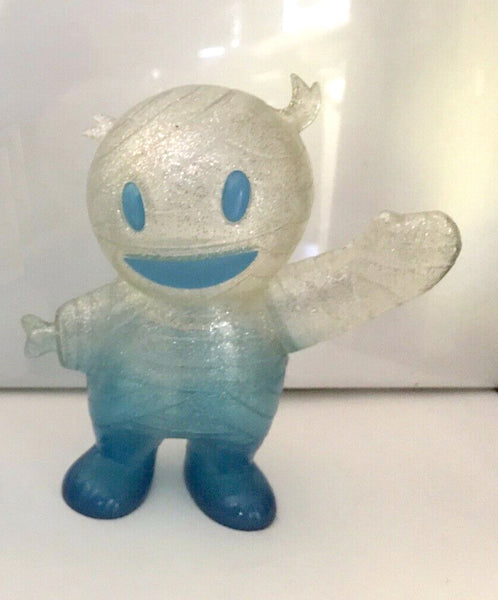 Super7 Mummy Boy Clear Glitter Painted Blue Sofubi LB Kaiju by Brian Flynn x Gargamel