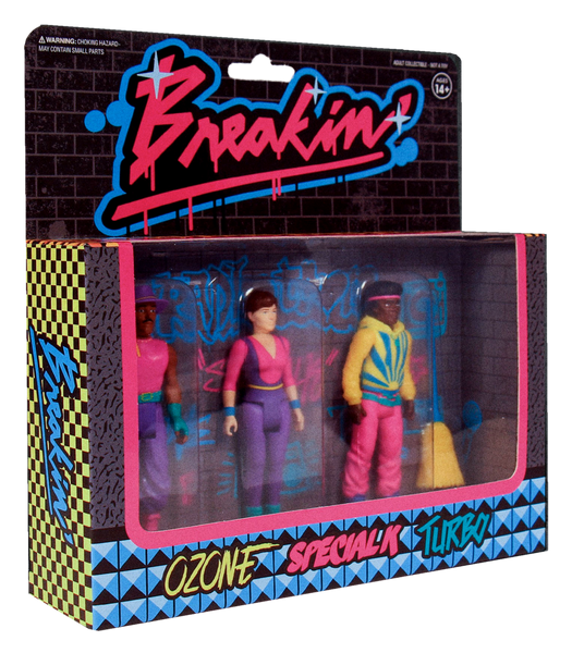 Super7 x Breakin’ ReAction Boombox Figure SDCC Set 3.75” Comic Con Exclusive Retro Toy Action Figures