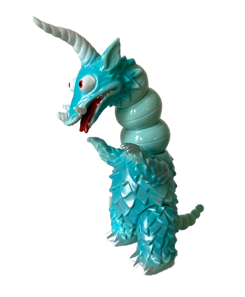 Tim Biskup X Gargamel Dragamel Sofubi Kaiju Light-Blue Edition Soft Vinyl Art Toy