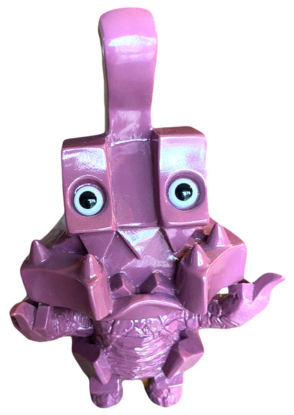 Insult Monster Fu-King Sofubi The Finger Touma Unpainted Purple Soft Vinyl Designer Toy Japan