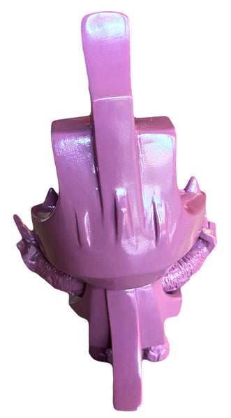 Insult Monster Fu-King Sofubi The Finger Touma Unpainted Purple Soft Vinyl Designer Toy Japan