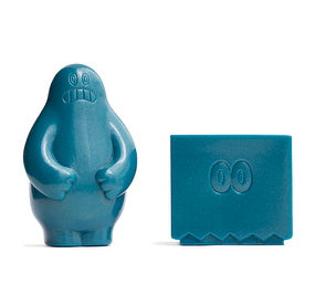 Uamou Mr. Dump & Hello Japanese Navy Blue Blank Sofubi Set