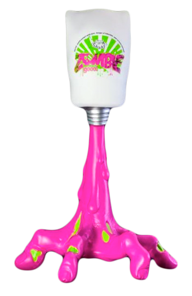 Flying LuLu x VISEone ZOMBIE GOOO! Pink Edition Vinyl Figure 8" Urban Art Toy