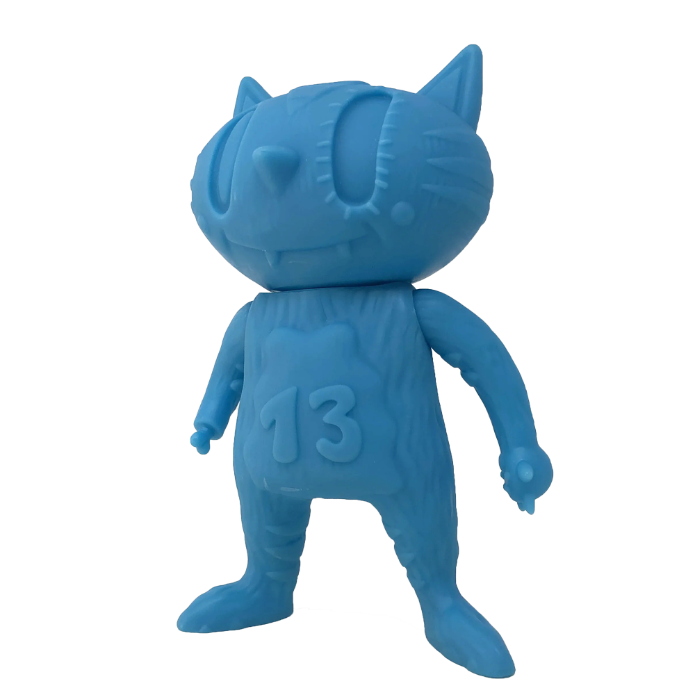 Vincent Scala Lucky Cat Frozen Blue Vinyl Toy Art Designer Figure