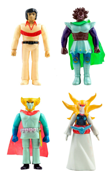 Vintage Koutetsushin Jeeg Onda Japan Sofubi Hiroshi, Amaso, Mimashi, Himika Rare 70s Soft Vinyl Figure Set
