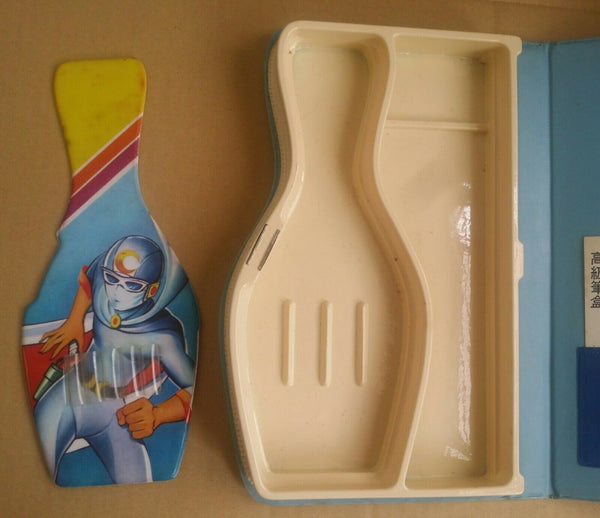 Vintage Gekko Kamen MoonLight Mask Pencil Case Magnetic Pen Holder 1980's Stationery
