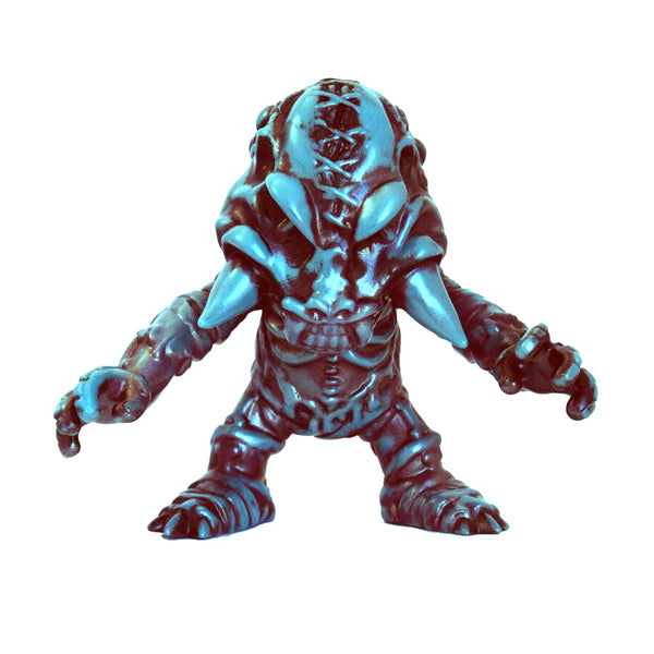 Vinyl Junkies Skull Zombi Blue (Turquoise/Purple Marble) Kaiju Designer Toy Tokyo Exclusive