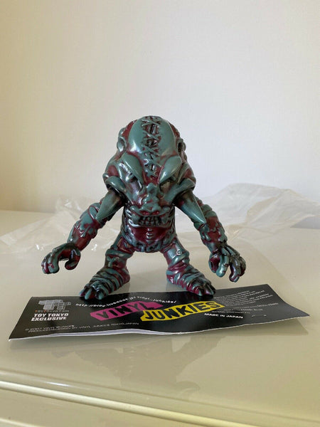 Vinyl Junkies Skull Zombi Blue (Turquoise/Purple Marble) Kaiju Designer Toy Tokyo Exclusive