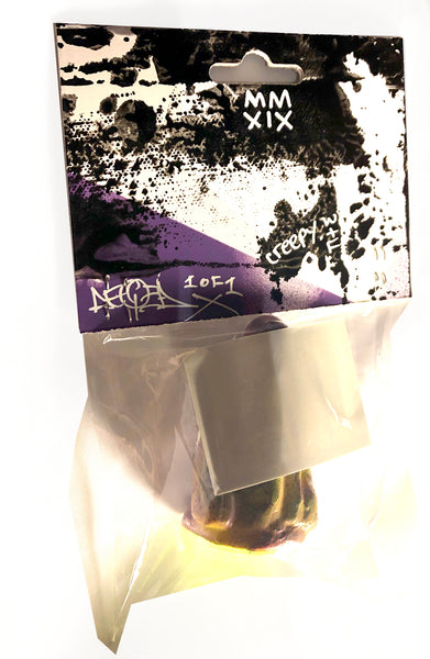 Yo Waddup It's YERBOI Burple Drank Custom Resin Art Toy on Hand-Painted Header Card by AEQEA