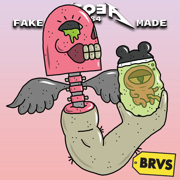 BRVS x AEQEA Man+Machine Xodiac Kaiju Cyberpunk sticker vinyl art pack 3x3" Limited Edition of 50