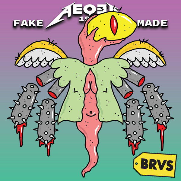 BRVS x AEQEA Man+Machine Xodiac Kaiju Cyberpunk sticker vinyl art pack 3x3" Limited Edition of 50