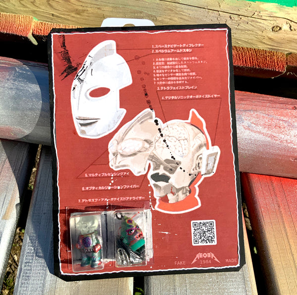 FAKE MADE 1984 Vulturman Gargamel micro sofubi Trashman custom pendant Ultraman parody spoof bootlet art toy figure necklace by AEQEA