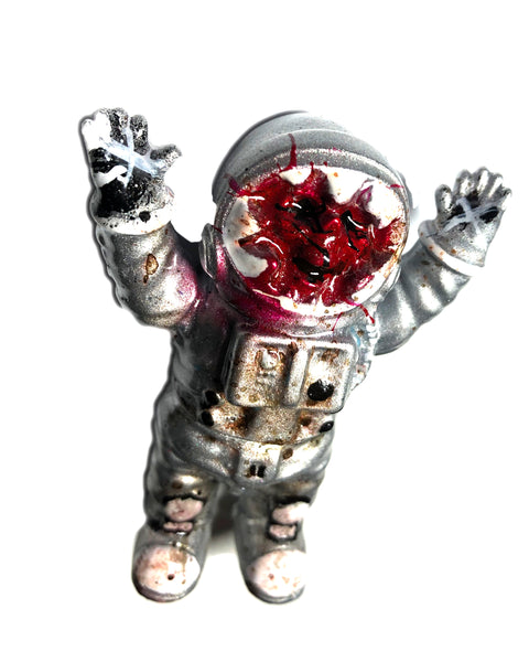 Dead Astronaut Sofubi by Mad Monk Custom Painted AEQEA Edit Space Man Designer Toy Figure