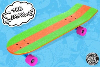 Santa Cruz Bart Simpsons Skateboard Model Cruzer Complete Skate Deck w/ Sticker Sheet (8.9 X 27-Inch)